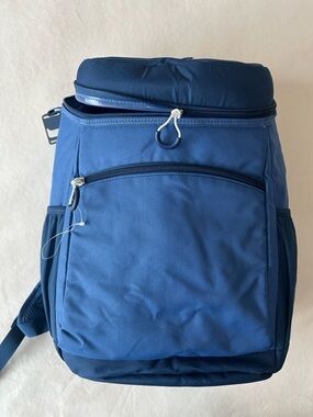 20 Cans/7.5qt Backpack Cooler Navy Blue - Sun Squad